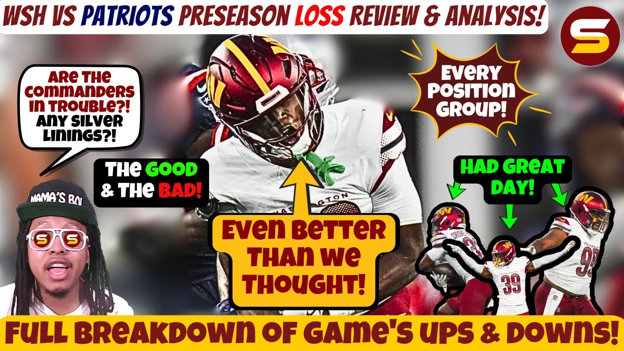 😱JCM Deserves ALL THE HYPE! Newton DOMINANT! Special Teams WAS TRASH! | WSH vs Patriots LOSS Review!