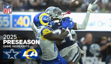 Dallas Cowboys vs. Los Angeles Rams Game Highlights | 2025 Preseason Week 1