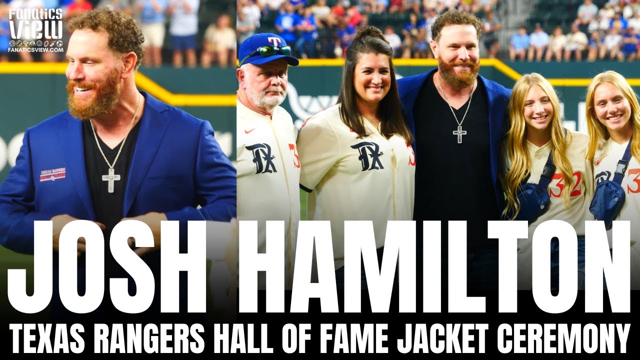 Josh Hamilton Receives Texas Rangers Hall of Fame Jacket | Full Tribute Ceremony & First Pitch