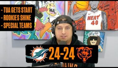 Miami Dolphins Rookies Kenneth Grant and Ollie Gordon II Impress In Preseason Tie w/ Bears 24-24