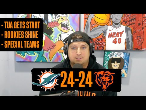 Miami Dolphins Rookies Kenneth Grant and Ollie Gordon II Impress In Preseason Tie w/ Bears 24-24