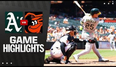Athletics vs. Orioles Game Highlights (8/10/25) | MLB Highlights