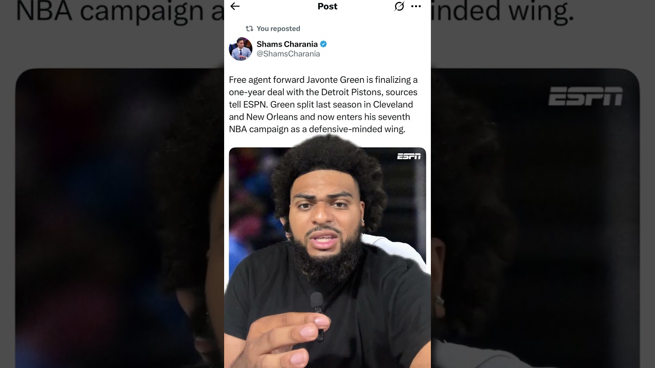 BREAKING! Detroit Pistons sign Javonte green 👀