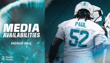 Patrick Paul meets with the media | Miami Dolphins