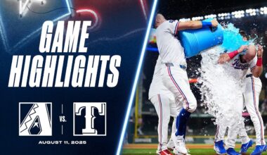 D-backs vs. Rangers Game Highlights (8/11/25) | MLB Highlights