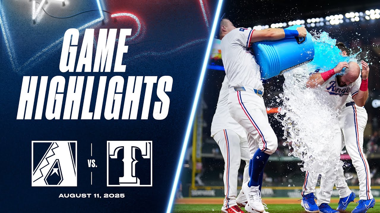D-backs vs. Rangers Game Highlights (8/11/25) | MLB Highlights
