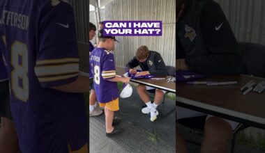 When J.J. McCarthy gives you his hat 🤯