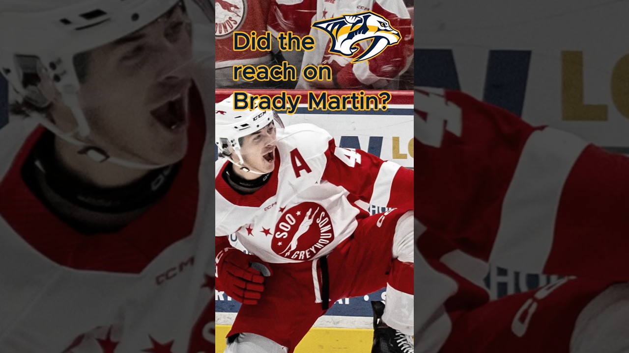 Did the Nashville Predators Reach On Brady Martin At #5 Overall In the 2025 NHL Draft? #nhldraft