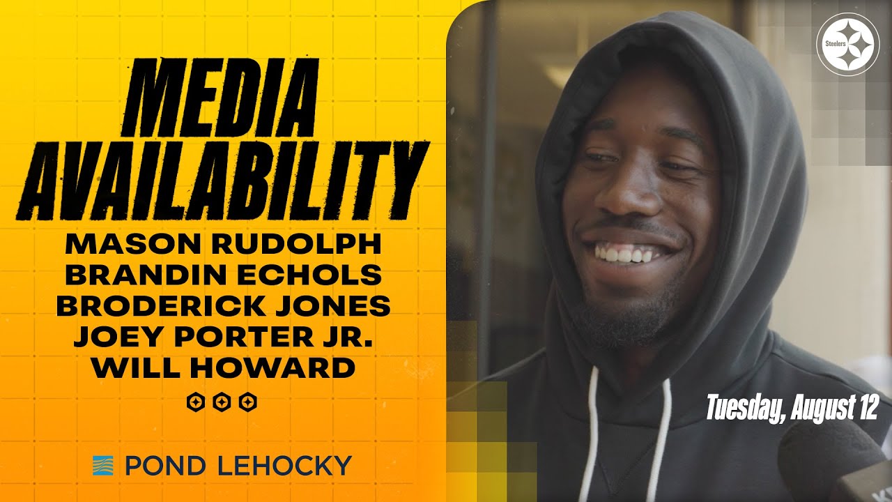 Rudolph, Echols, Jones, Porter Jr., Howard Media Availability (Aug. 12) | Pittsburgh Steelers