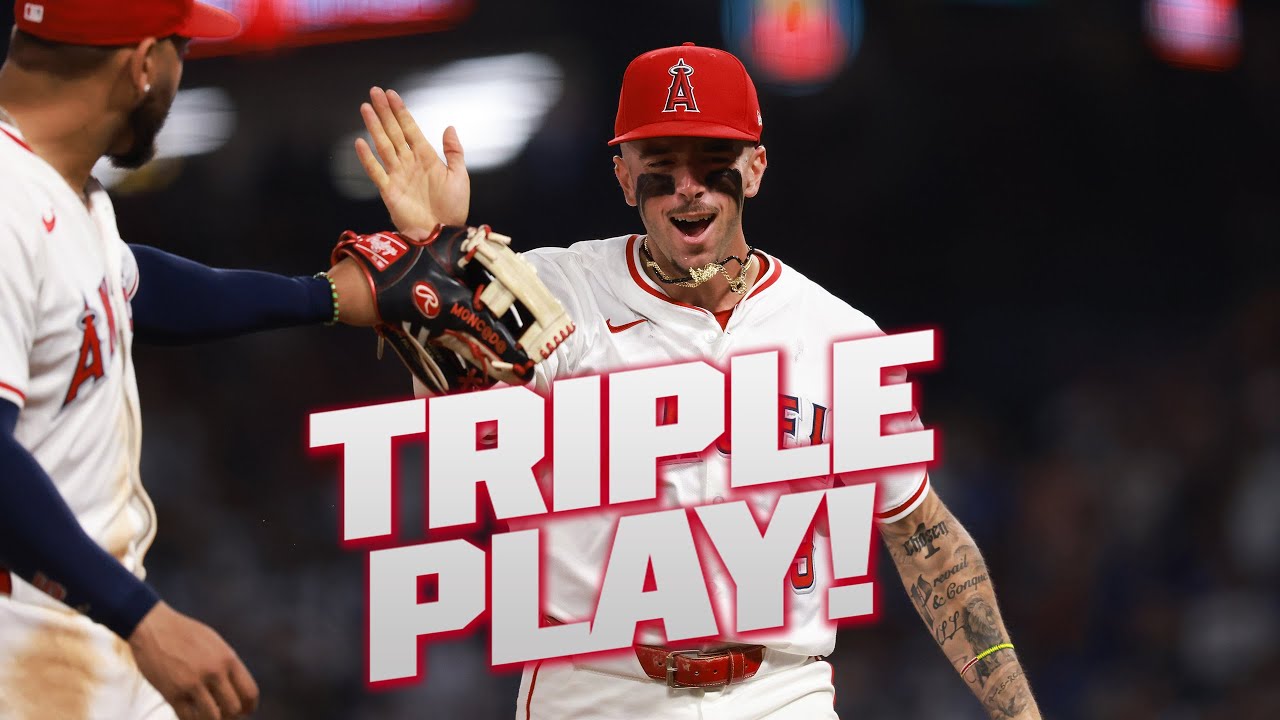 The Los Angeles Angels turn a TRIPLE PLAY 🤯