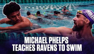Michael Phelps Answers Marlon Humphrey's Request to Teach Ravens To Swim | Baltimore Ravens