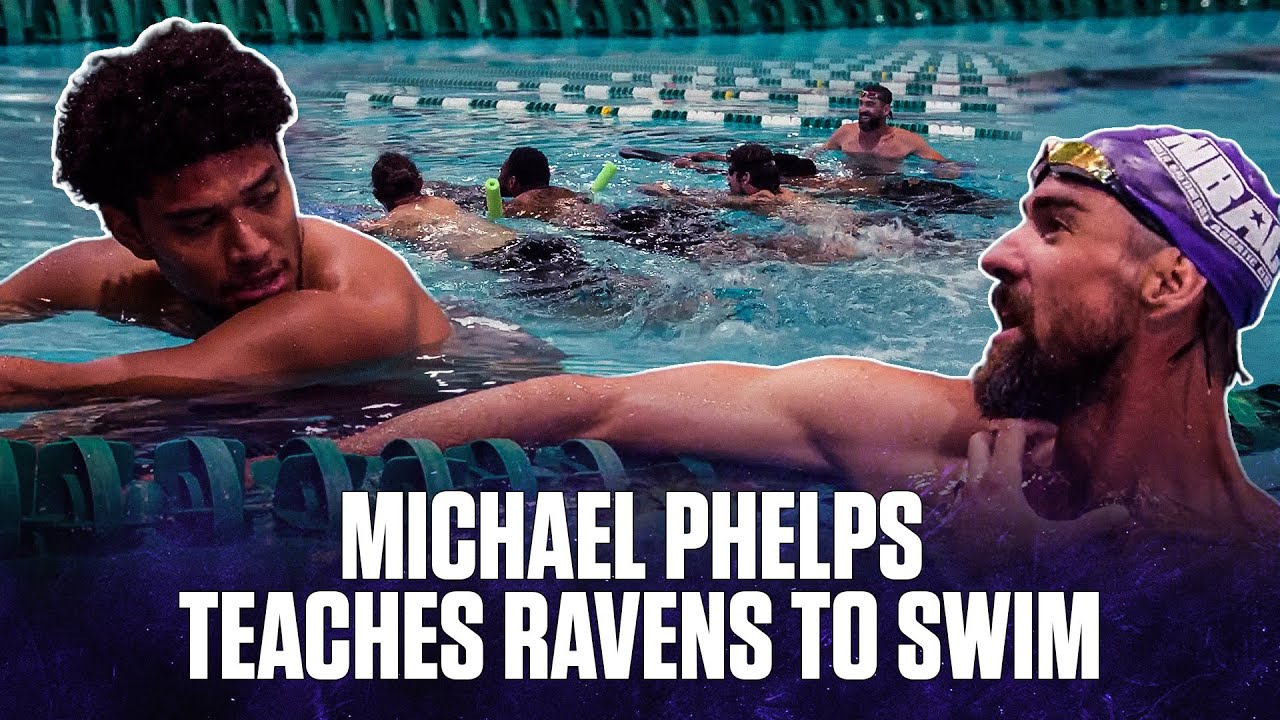Michael Phelps Answers Marlon Humphrey's Request to Teach Ravens To Swim | Baltimore Ravens