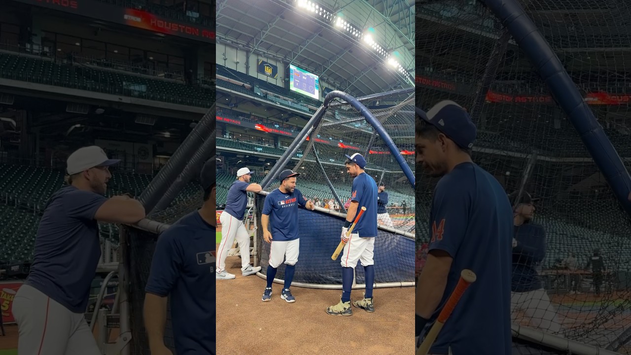 The boys talkin’ shop! #baseball #houston #mlb #houstonastros #josealtuve #mauriciodubon