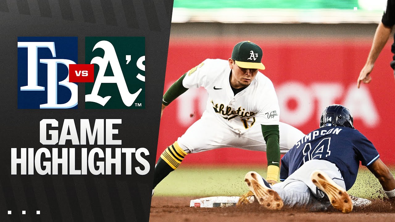 Rays vs. A's Game Highlights (8/12/25) | MLB Highlights