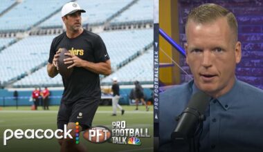 Pittsburgh Steelers downplay Aaron Rodgers' leg wrap at practice | Pro Football Talk | NFL on NBC