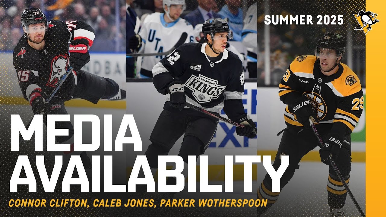 Clifton, Jones, and Wotherspoon Media Availabilities | Pittsburgh Penguins