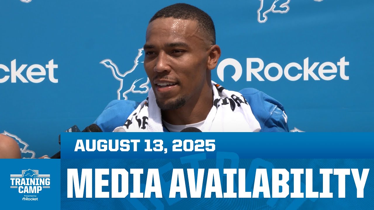 Detroit Lions players meet with the media on August 13 | 2025 Training Camp Day 13