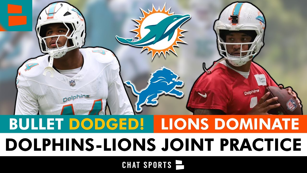 Miami Dolphins Fans DODGE A BULLET + Dolphins Get DOMINATED In Joint Practice With Detroit Lions