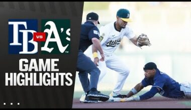 Rays vs. A's Game Highlights (8/13/25) | MLB Highlights