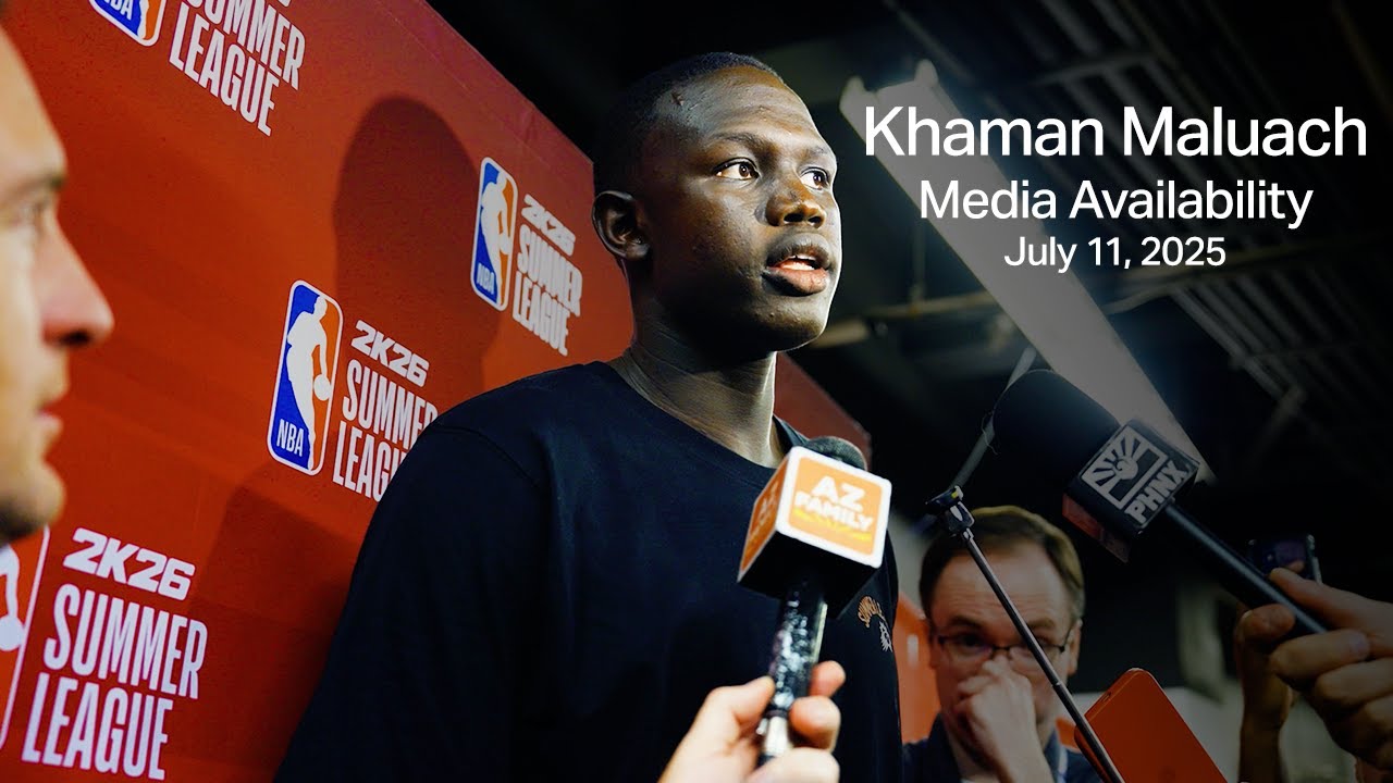 Khaman Maluach speaks on his Summer League debut | Phoenix Suns Media Availability