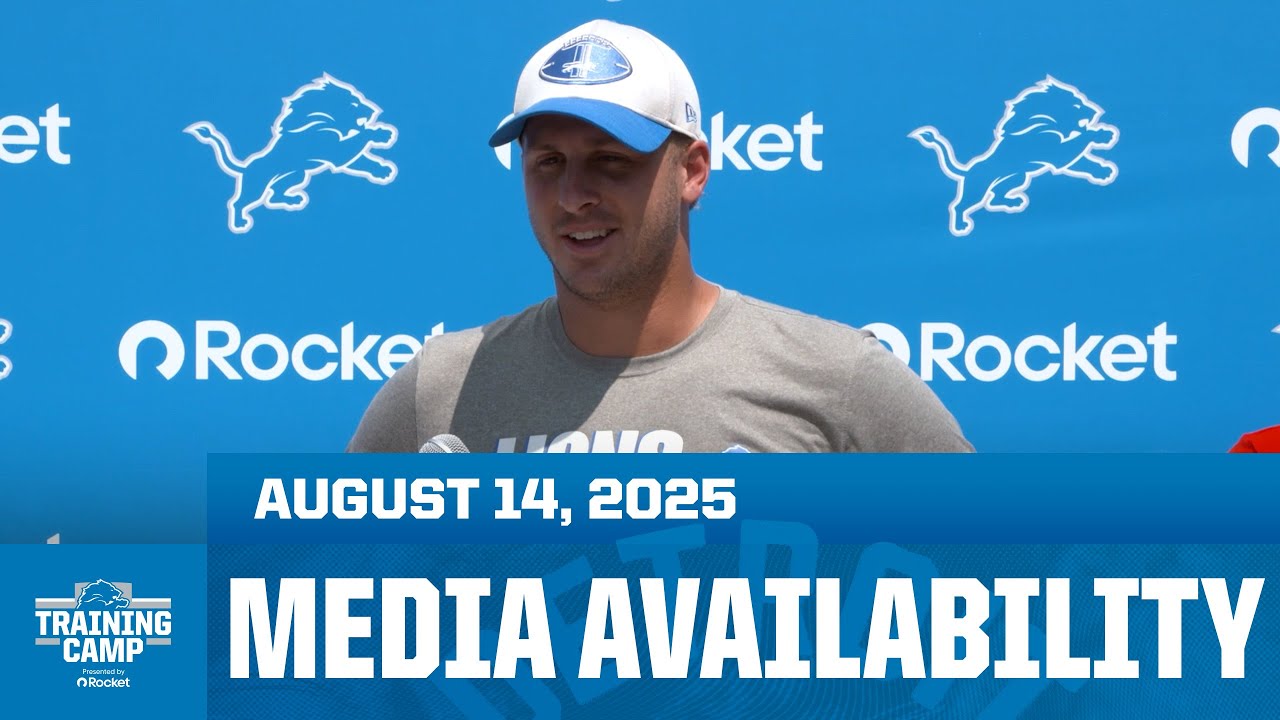 Detroit Lions players meet with the media on August 14 | 2025 Training Camp Day 14
