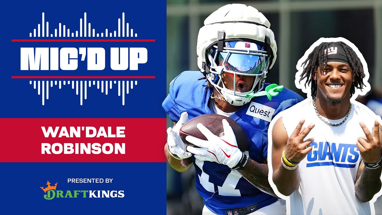 Mic'd Up: Wan'Dale Robinson Day 2 of Jets Joint Practice | New York Giants
