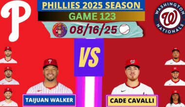 Philadelphia Phillies @ Washington Nationals LIVE PLAY-BY-PLAY (08-16-25) #phillies #nats