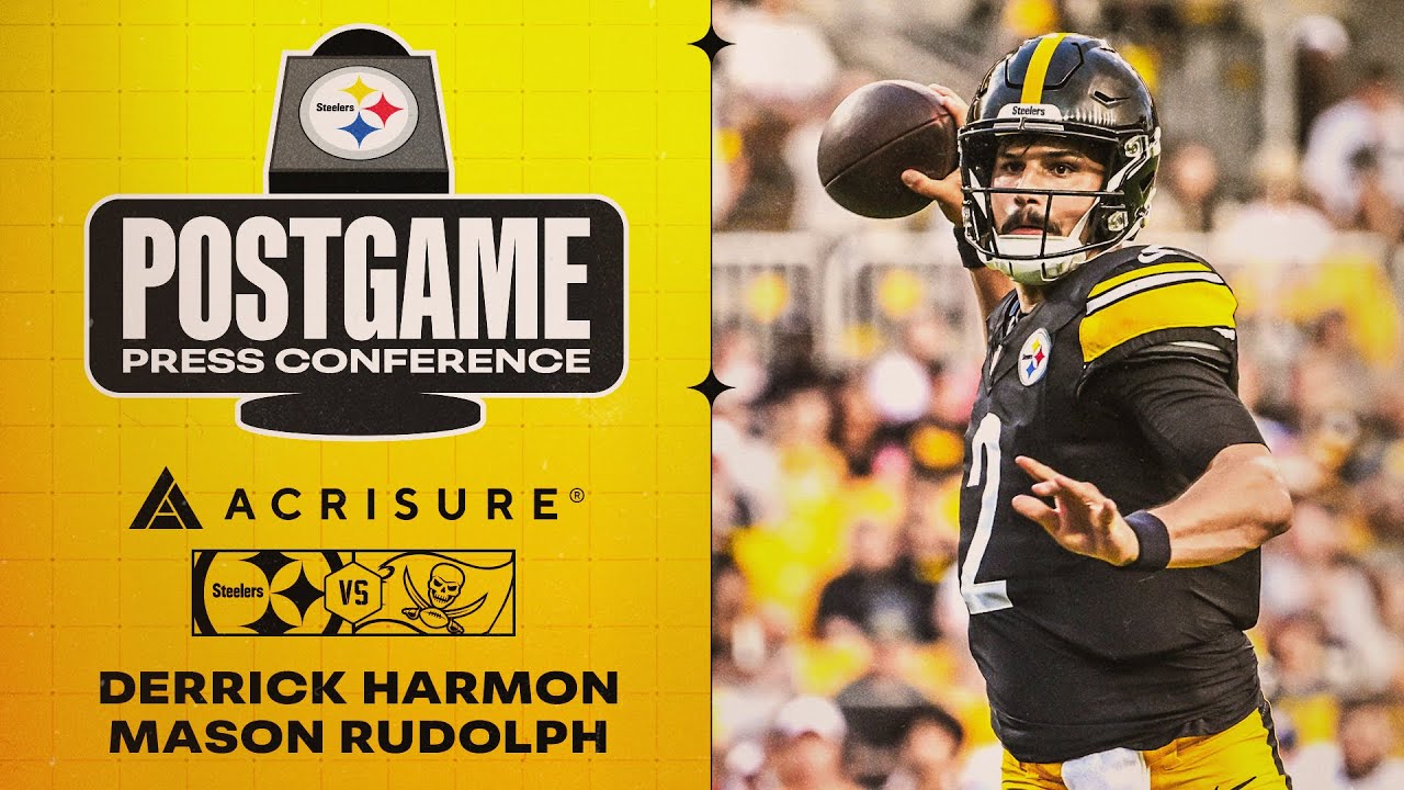 Rudolph & Harmon Press Conference (Preseason Week 2 vs Buccaneers) | Pittsburgh Steelers