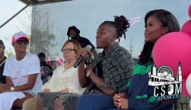Chicago Bulls: Ayo Dosunmu gives advice at the Angel Reese Back to School Community Day (8/16/25)