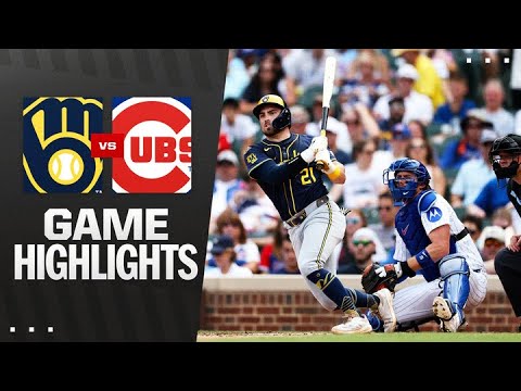 Brewers vs. Cubs Game 1 Highlights (8/18/25) | MLB Highlights