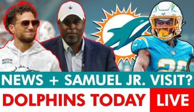 Miami Dolphins Rumors LIVE: Asante Samuel Jr. VISIT? Colts Name Starting QB + Dolphins Roster Bubble