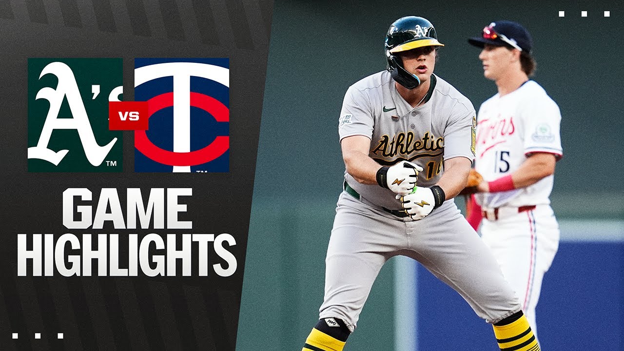 Athletics vs. Twins Game Highlights (8/19/25) | MLB Highlights