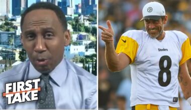 FIRST TAKE | Don't sleep on Pit's O-line under Rodgers - Stephen A.: Steelers are LEGIT SB contender