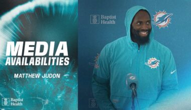 Matthew Judon meets with the media | Miami Dolphins