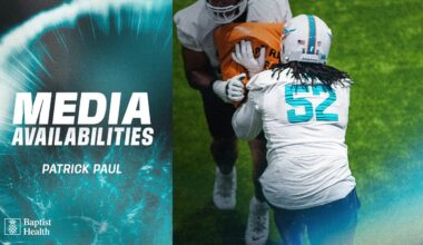 Patrick Paul meets with the media | Miami Dolphins