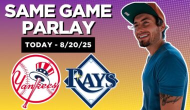 MLB Picks And Parlay | NY Yankees vs Tampa Bay Rays -  8/20/25 | Griffins Free MLB Best Bets & Odds