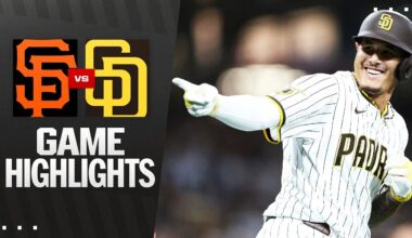 Giants vs. Padres Game Highlights (8/20/25)| MLB Highlights