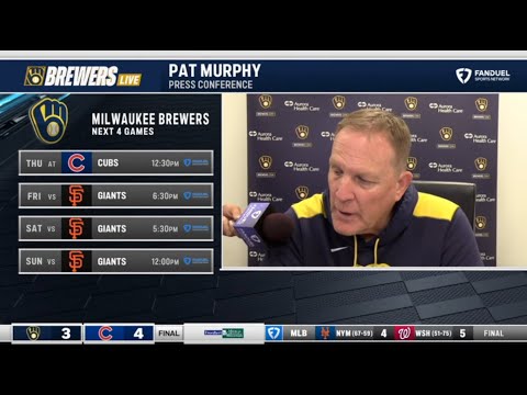 Pat Murphy sounds off on Milwaukee Brewers’ 3-game losing streak; fall to Chicago Cubs 4-3