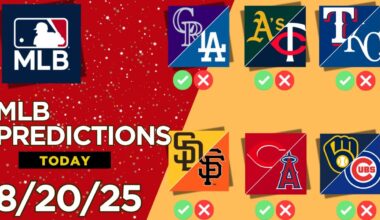 6 MLB Picks & Predictions Today 8/20/25 | MLB Picks Today 8/20/25 | Best MLB Picks