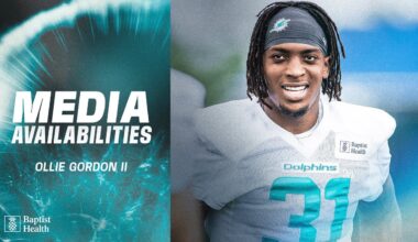 Ollie Gordon II meets with the media | Miami Dolphins