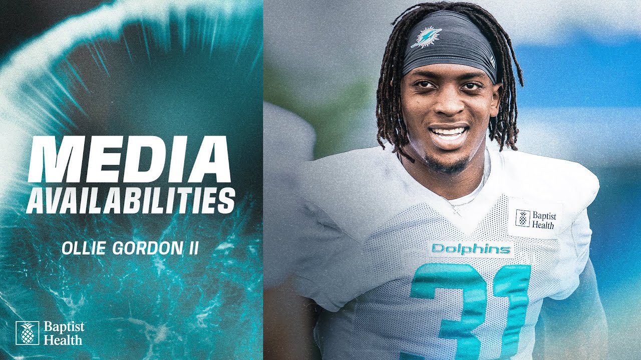 Ollie Gordon II meets with the media | Miami Dolphins