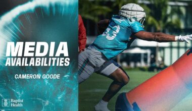 Cameron Goode meets with the media | Miami Dolphins