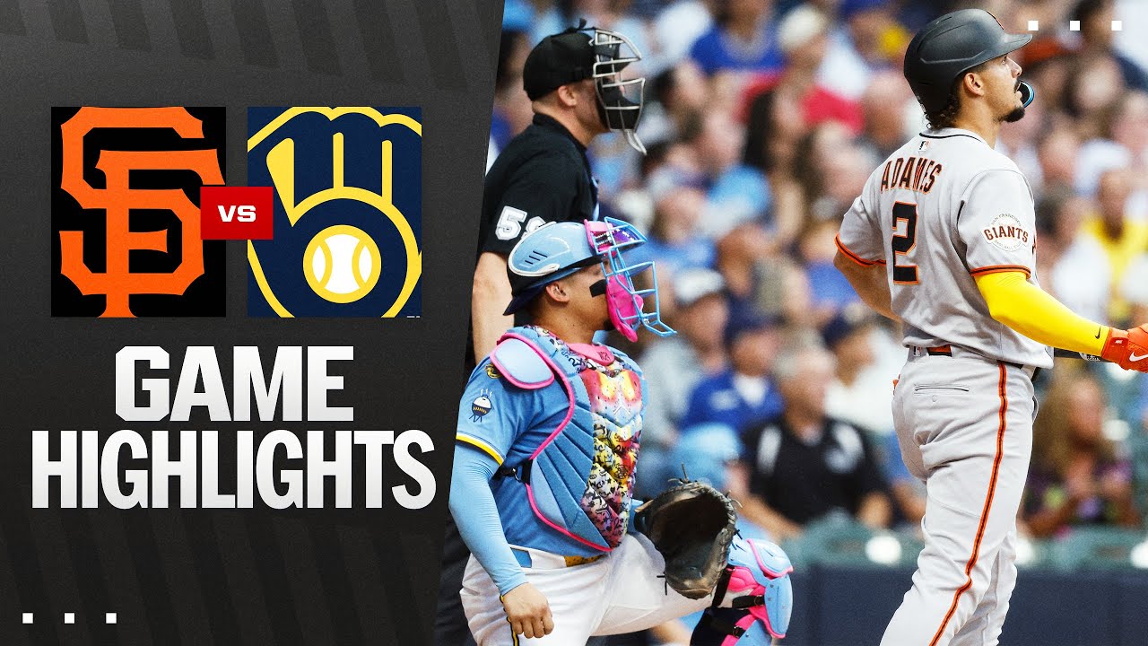Giants vs. Brewers Game Highlights (8/22/25) | MLB Highlights