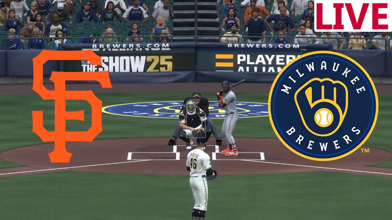🔴LIVE 🔴San Francisco Giants VS Milwaukee Brewers / August 23/ / /MLB THE SHOW 25