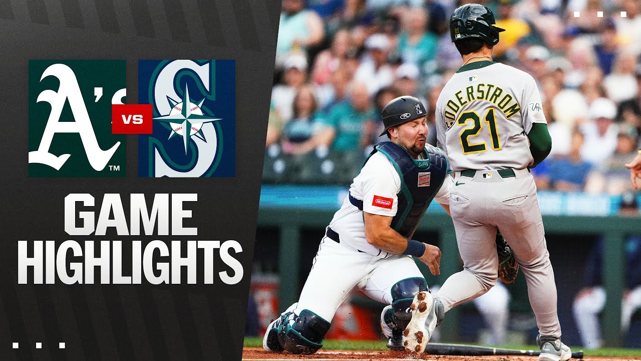 A's vs. Mariners Game Highlights (8/23/25) | MLB Highlights