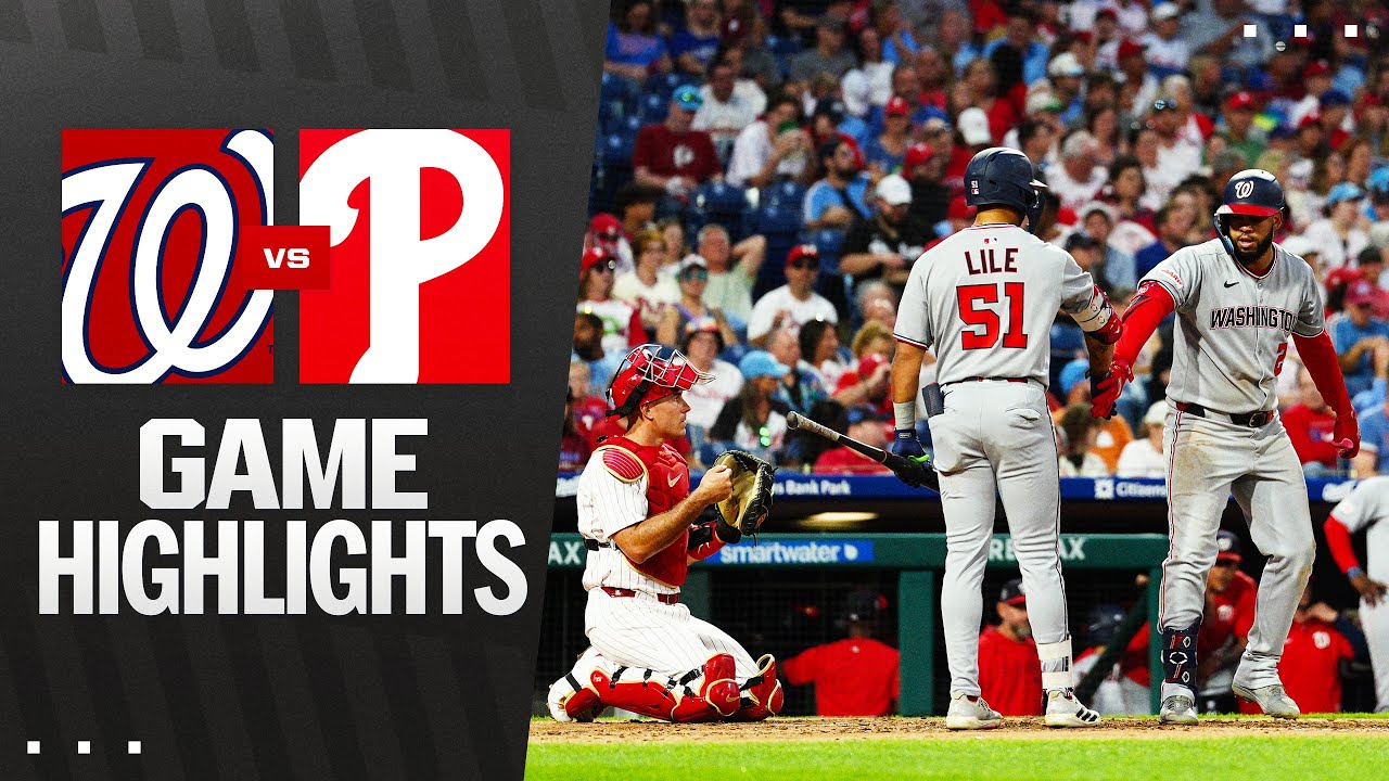 Nationals vs. Phillies Game Highlights (8/23/25) | MLB Highlights