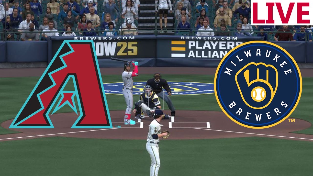 🔴LIVE 🔴Arizona Diamondbacks VS Milwaukee Brewers / August 25/ / /MLB THE SHOW 25