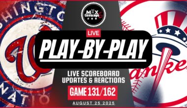 🔴LIVE Washington Nationals vs New York Yankees - Play-By-Play & Reactions (8/25/25)