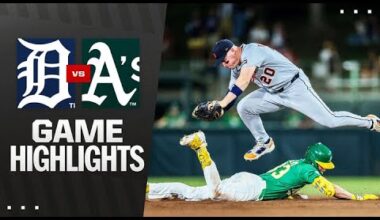 Tigers vs. A's Game Highlights (8/25/25) | MLB Highlights
