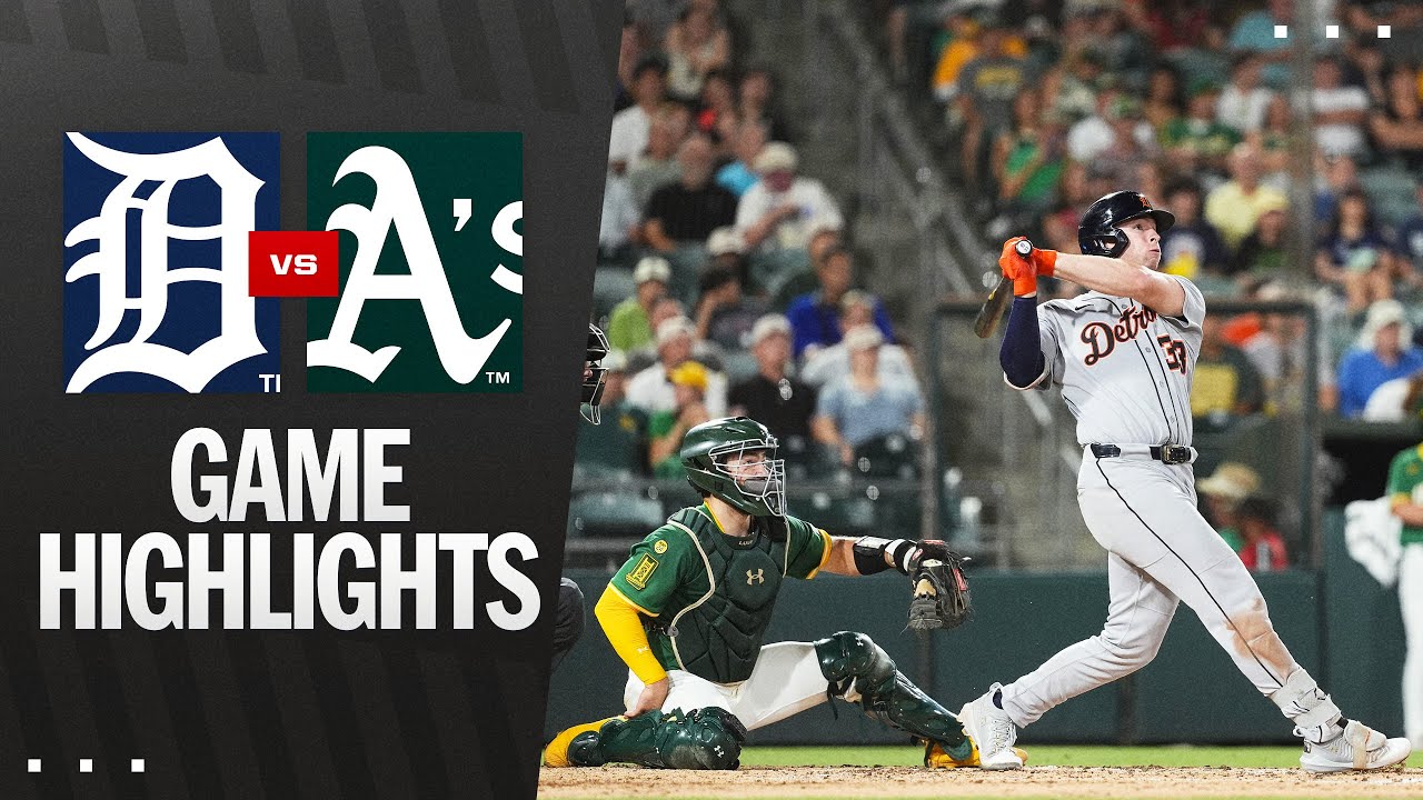 Tigers vs. A's Game Highlights (8/26/25) | MLB Highlights